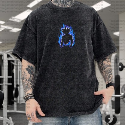 Vintage 3D Direct Inkjet Printed Washed Unisex T-Shirt