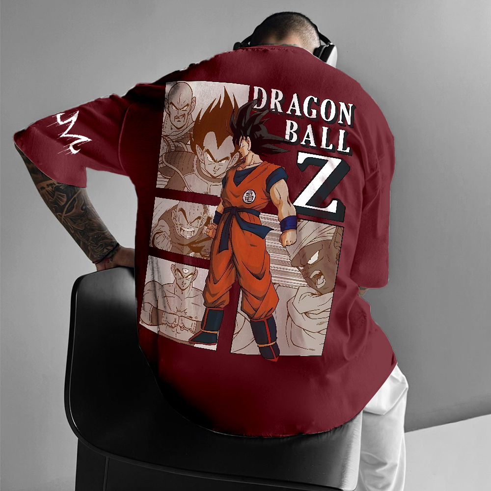 Oversized Unisex Anime DBZ Print T-Shirt