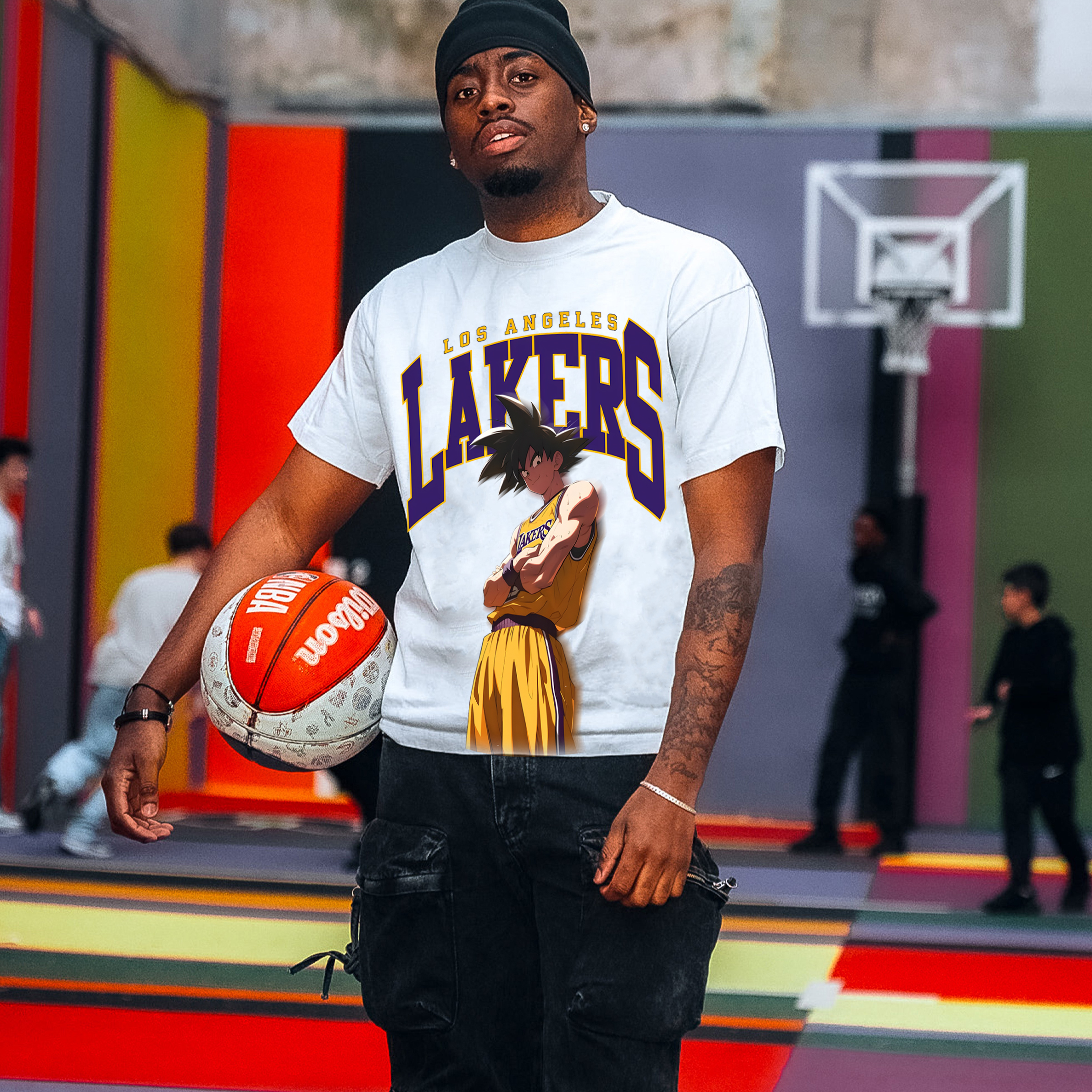 Unisex Vintage Tee丨Lakers x Dragon ball