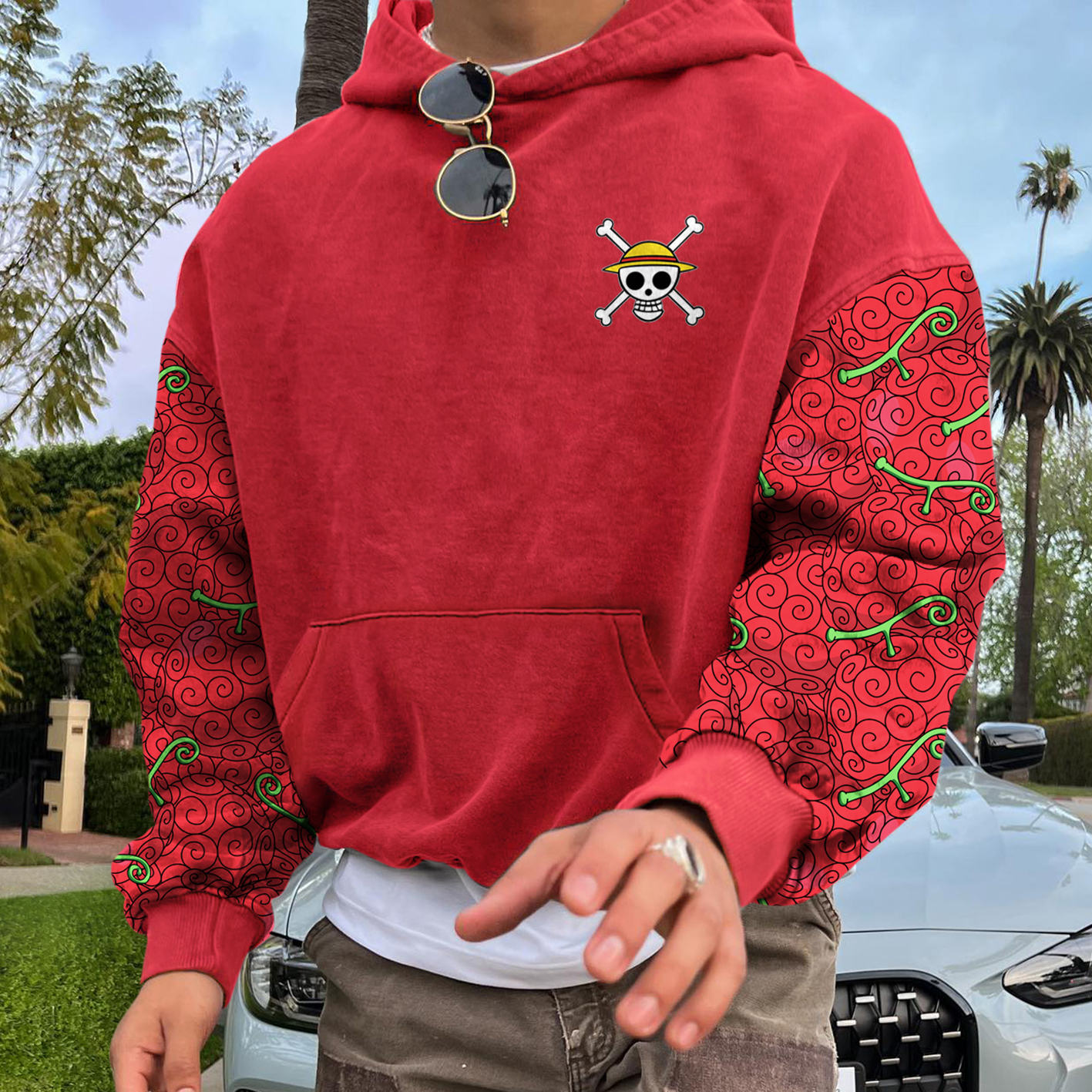 Unisex Retro Anime Print Hoodie-Teegamechanger