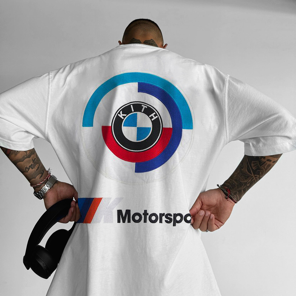 Oversized Unisex Racing Print Casual Tee