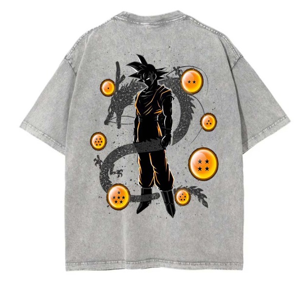 Dragon Ball Son Goku Printed Men's Washed Tee