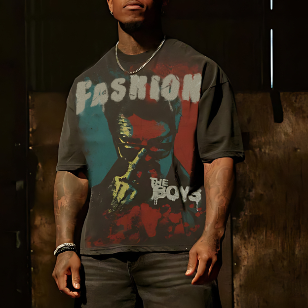 Unisex Portrait Fashion Vintage T-Shirt