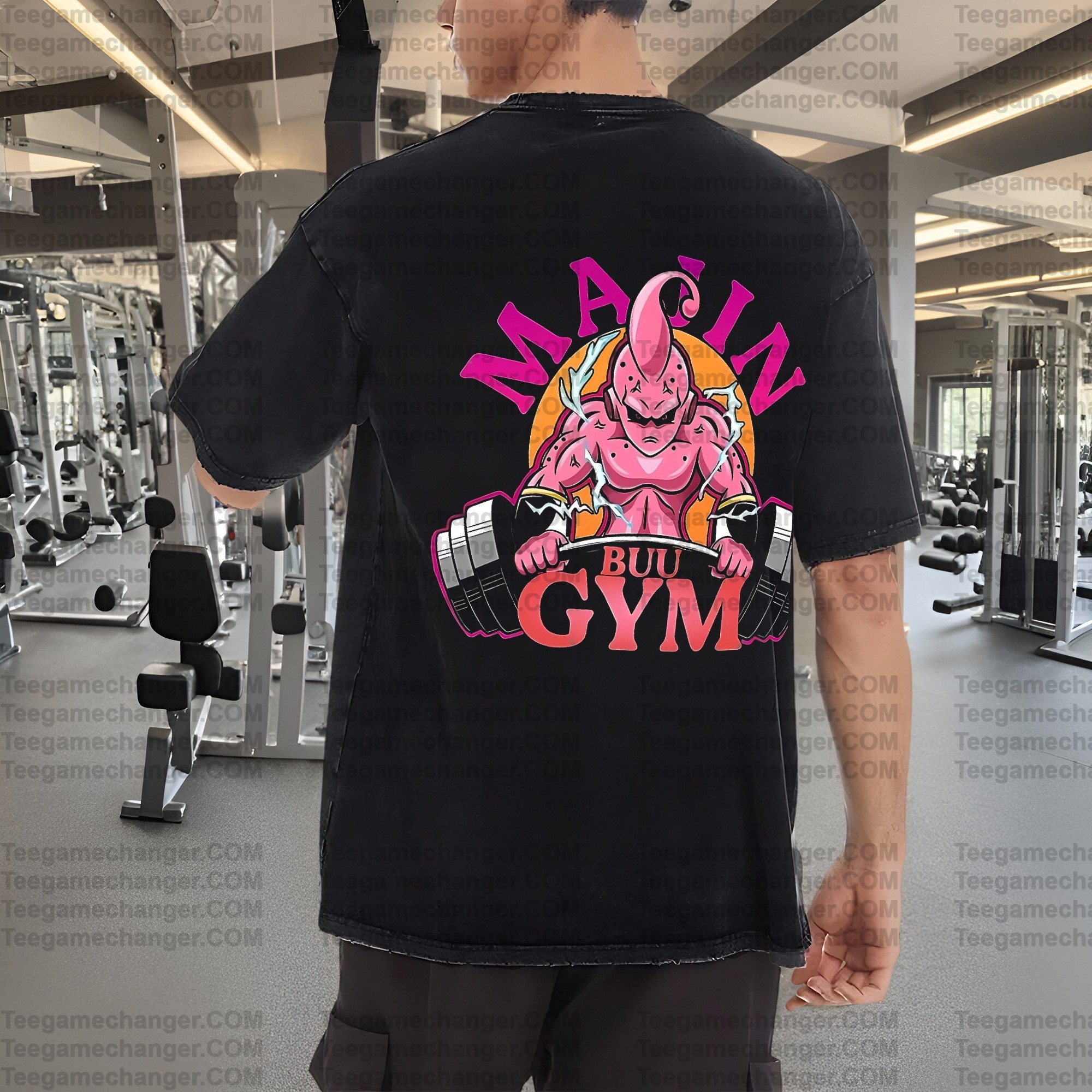 Vintage 3D Direct Inkjet Printed Washed Unisex T-Shirt