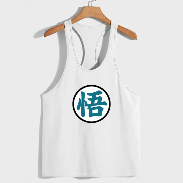 Unisex Anime Print Embroidered Casual Vest