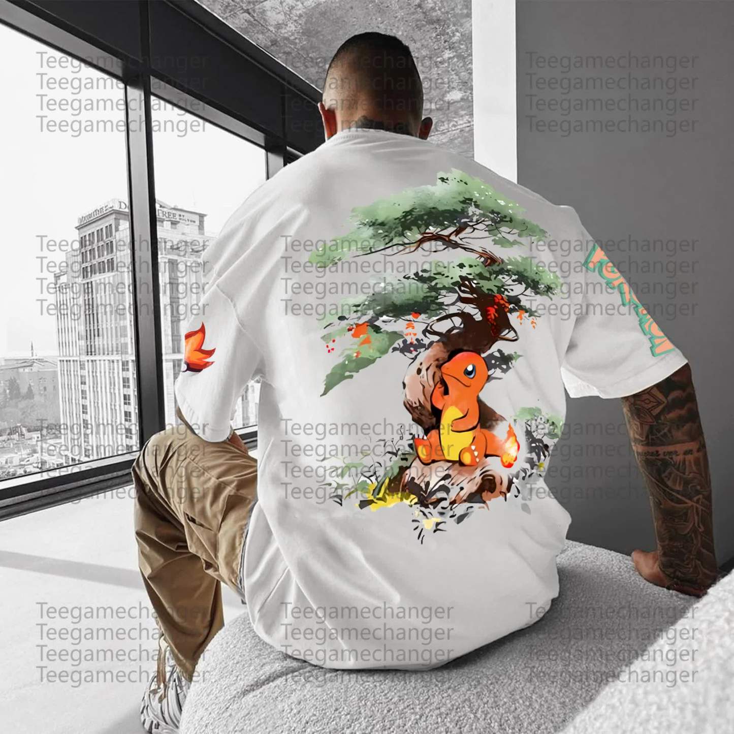 Unisex Anime Inspired Vintage T-Shirt丨Demon Slayer X Pokémon