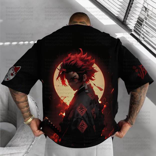 Unisex Anime Inspired Vintage T-Shirt丨Demon Slayer
