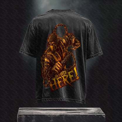 Unisex Anime Inspired Vintage Washed T-Shirt丨 Mortal Kombat
