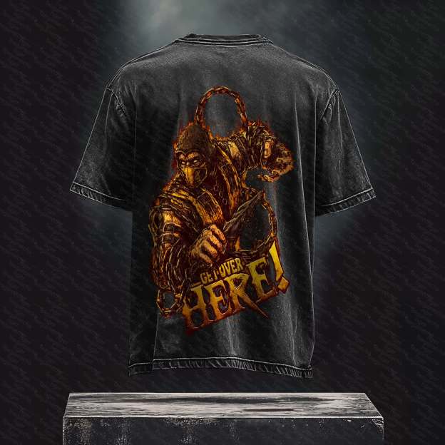 Unisex Anime Inspired Vintage Washed T-Shirt丨 Mortal Kombat