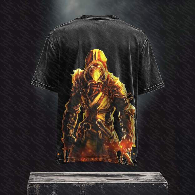 Unisex  Inspired Vintage Washed T-Shirt丨 Mortal Kombat