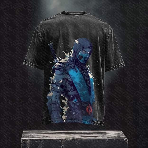 Unisex  Inspired Vintage Washed T-Shirt丨 Mortal Kombat