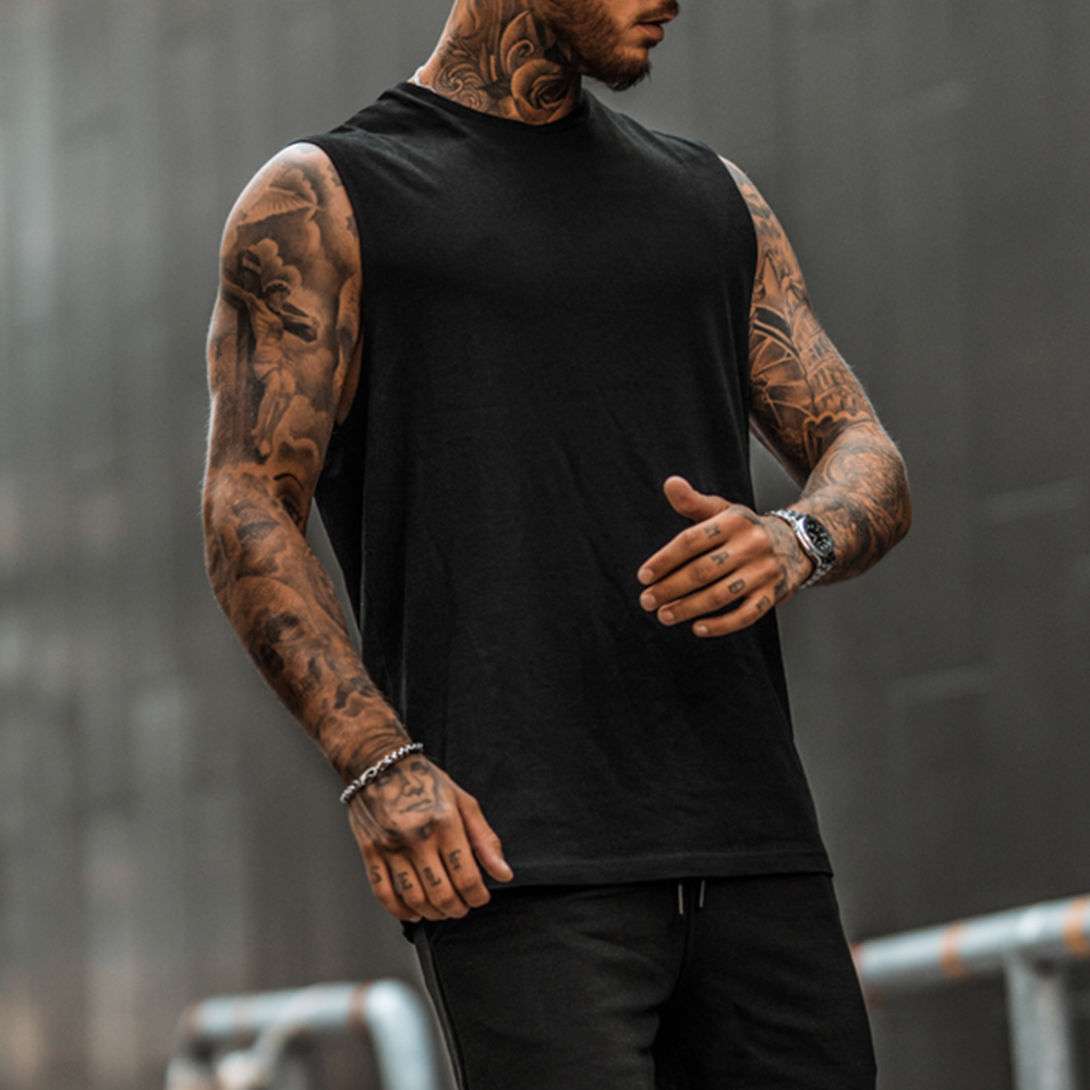 Casual Anime Print Fitness Tank Top