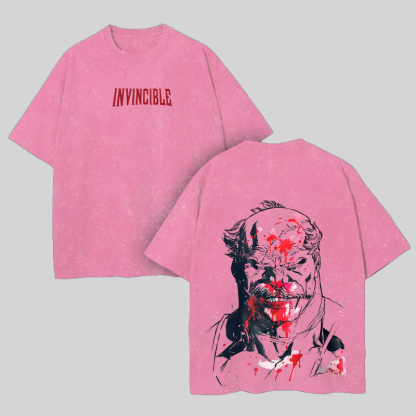 Invincible Printed Unisex Washed T-Shirt