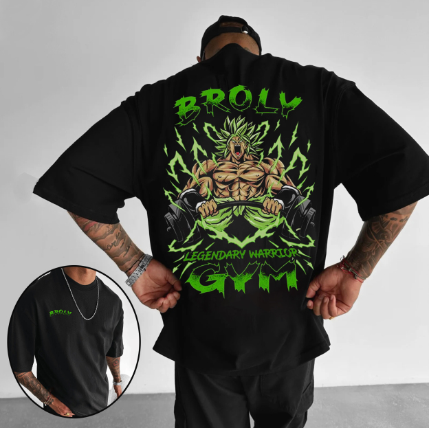 Unisex Oversized Broly Anime Print T-shirt