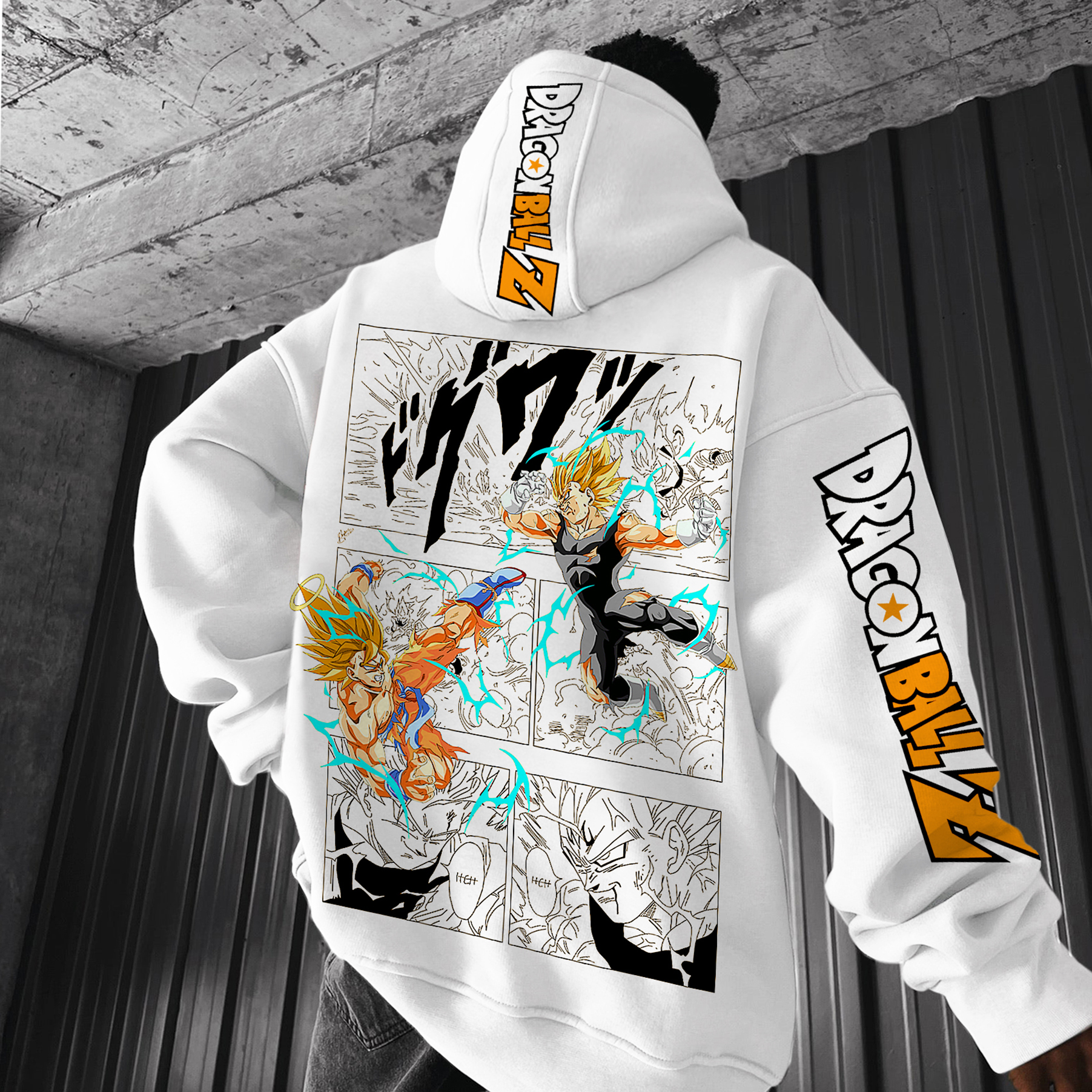 Unisex Oversized Anime Print Hoodie-Teegamechanger
