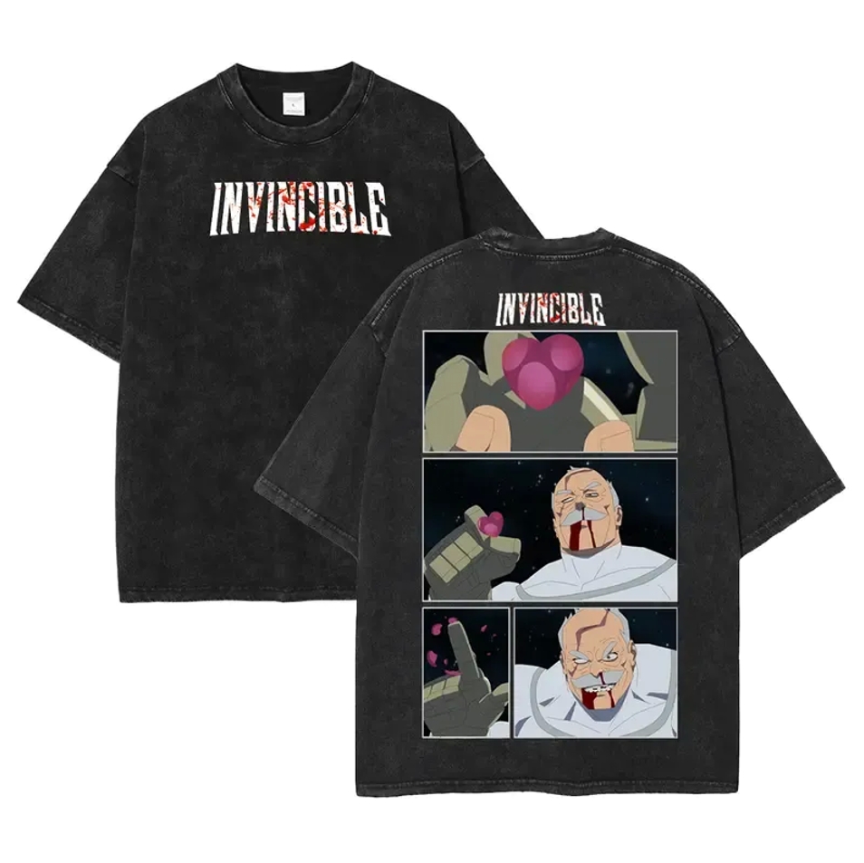 Invincible Printed Unisex Washed T-Shirt