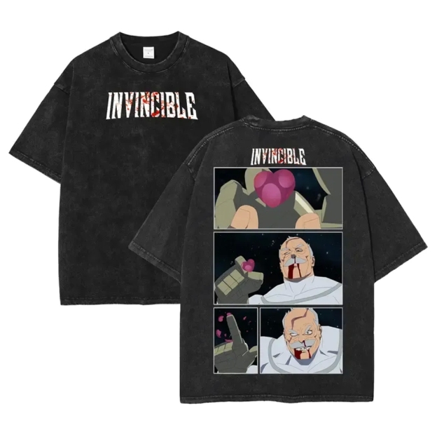 Invincible Printed Unisex Washed T-Shirt