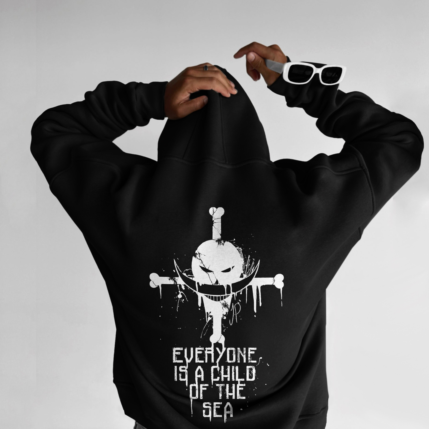 Oversize "anime Print" Print Hoodie-Teegamechanger