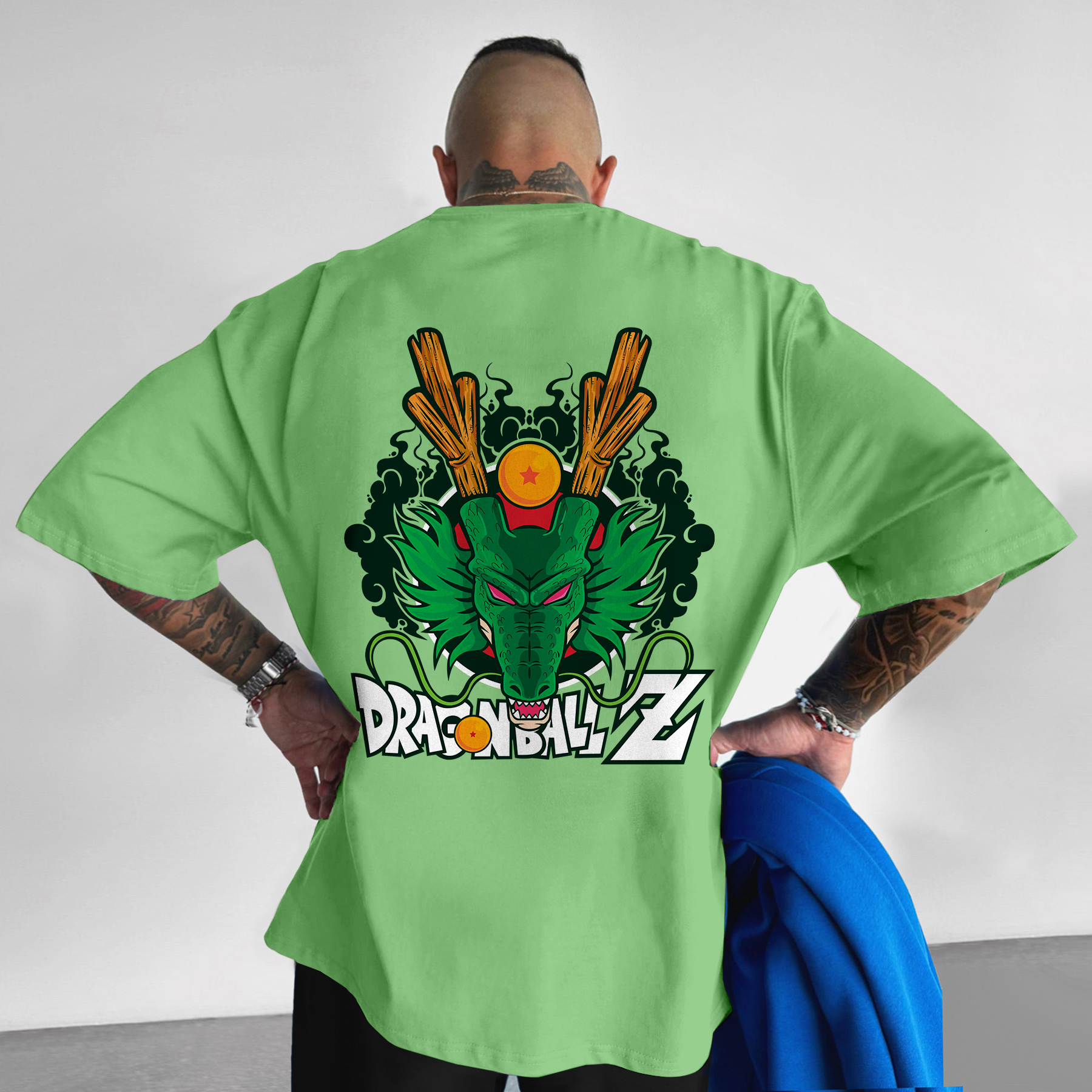 Unisex Loose Dragon Ball Animation Dragon Print T-Shirt