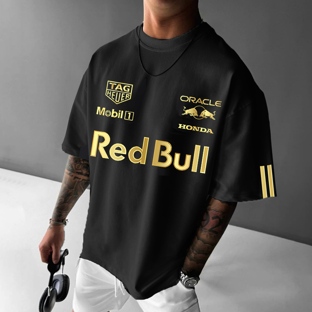 Unisex Racing Print Streetwear Oversized T-Shirt