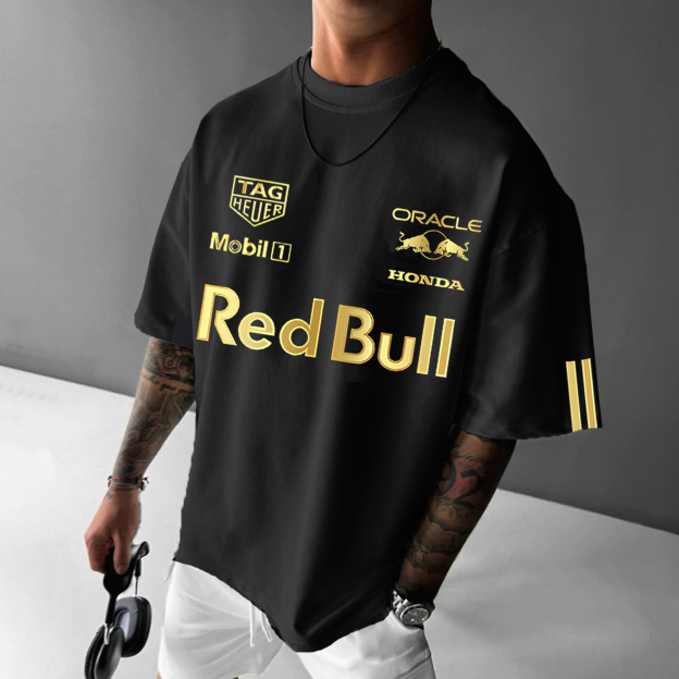 Unisex Racing Print Streetwear Oversized T-Shirt