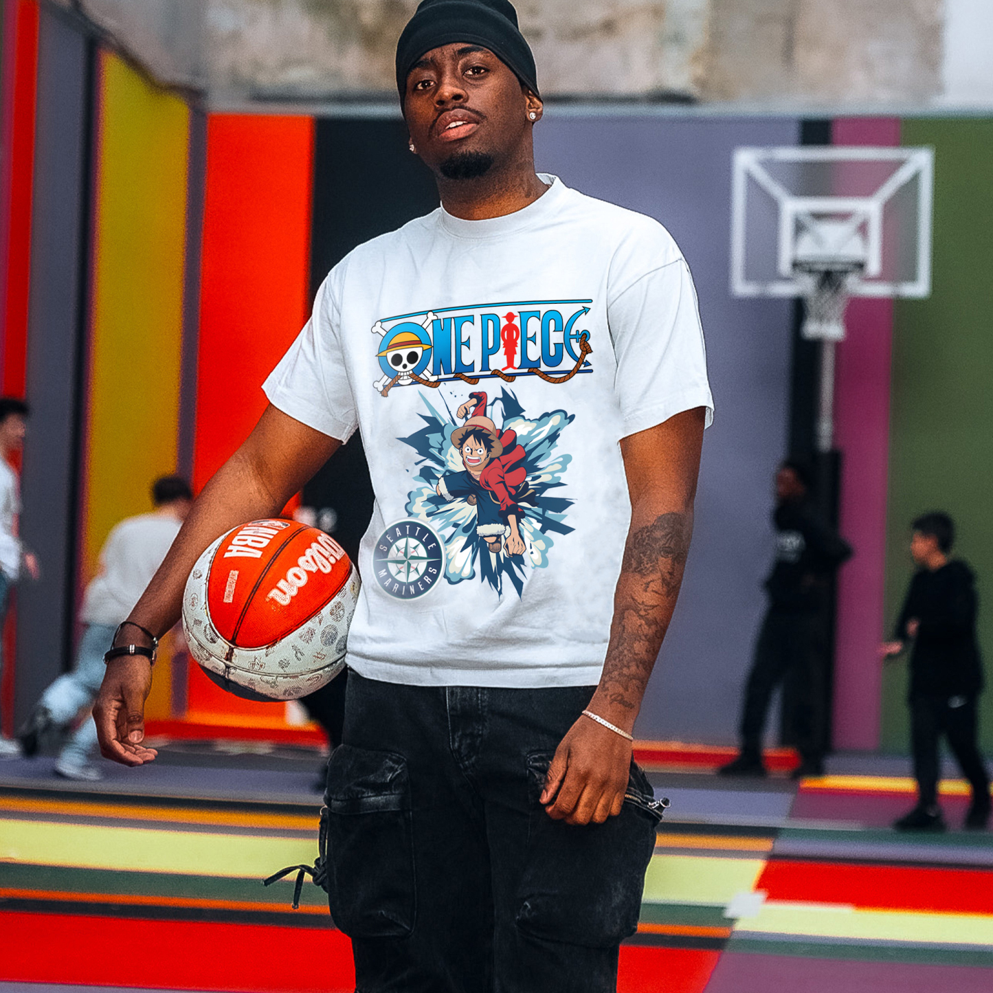 Unisex Fit Vintage T-Shirt丨One Piece X  Seattle Mariners