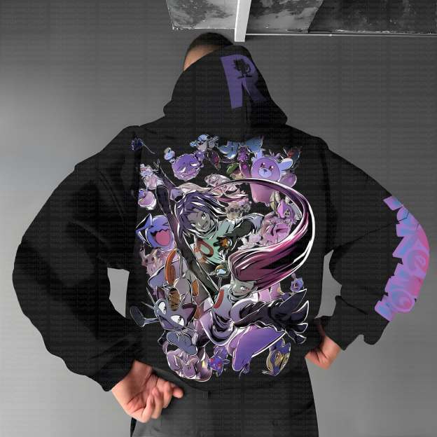 Unisex Vintage Hoodie丨 Pokémon