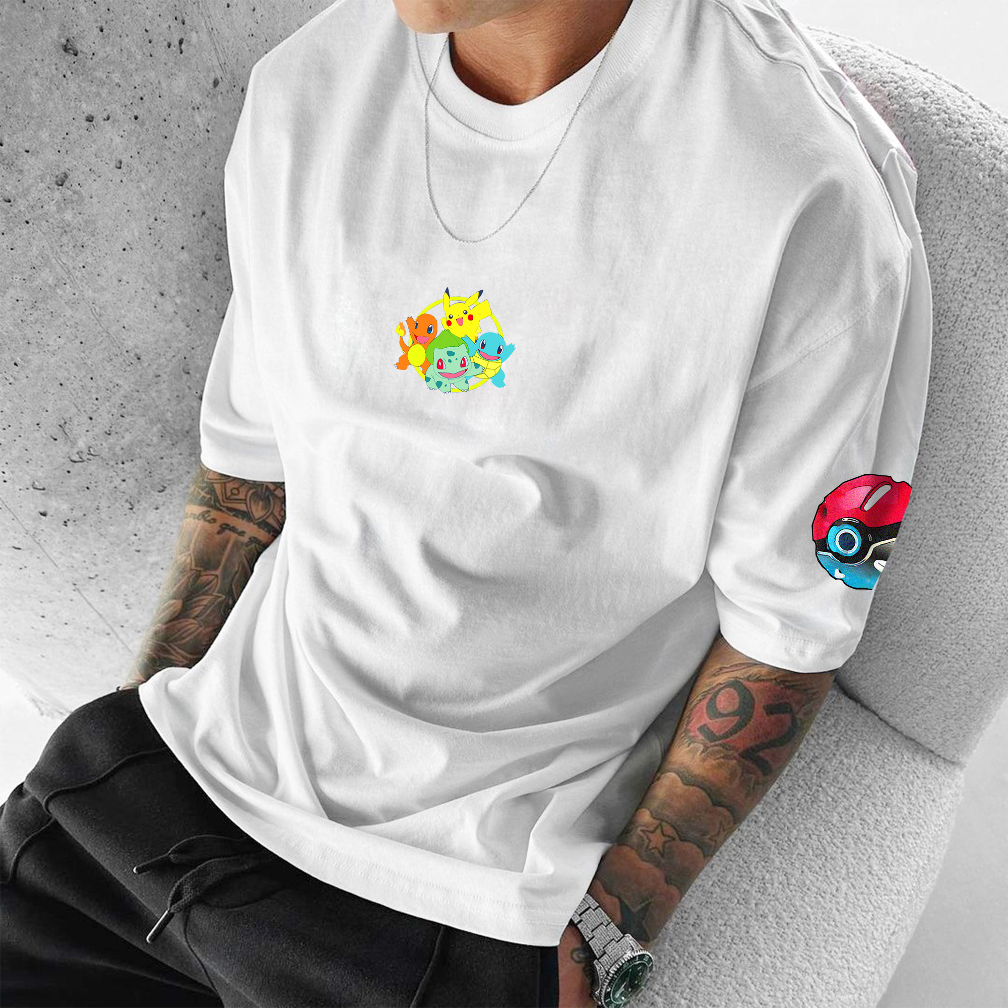Unisex Anime Inspired Vintage T-Shirt丨Pokémon