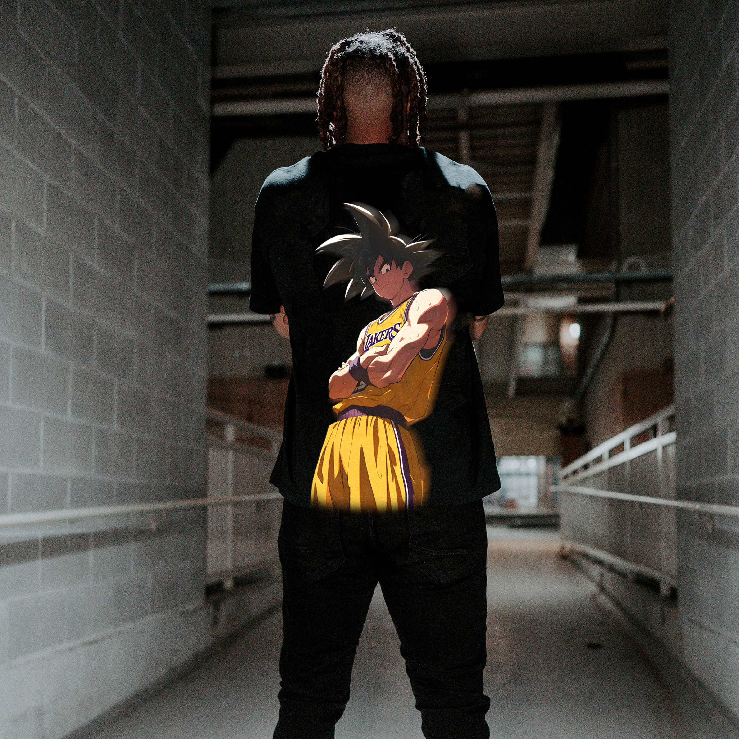 Unisex Vintage Tee丨Lakers x Dragon ball