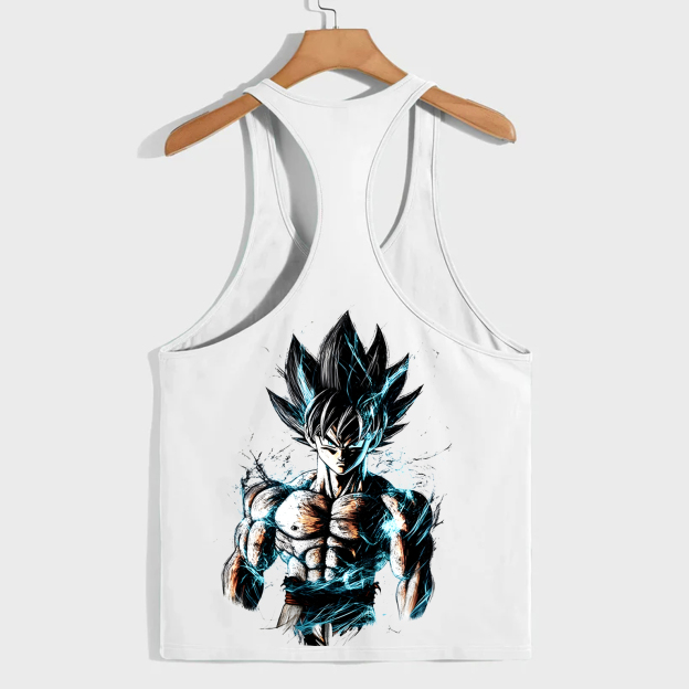 Unisex Anime Print Embroidered Casual Vest