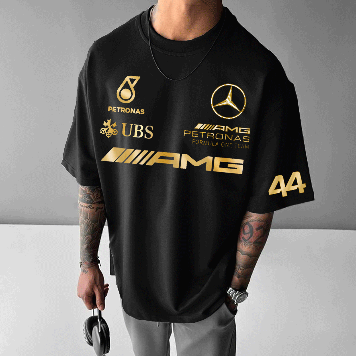 Unisex Racing Print Oversized T-shirt