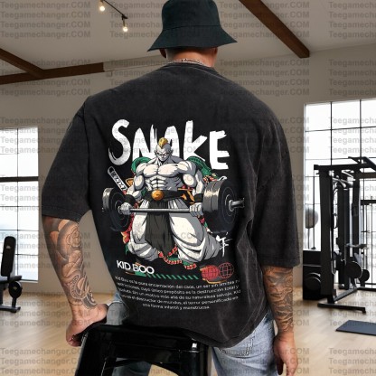 Vintage 3D Direct Inkjet Printed Washed Unisex T-Shirt