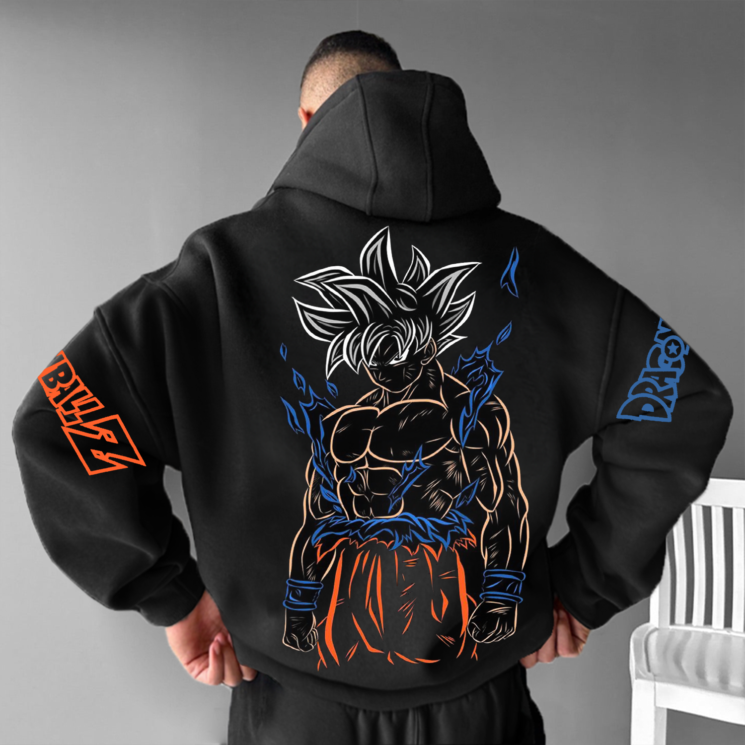 Unisex Oversized Anime Print Hoodie-Teegamechanger