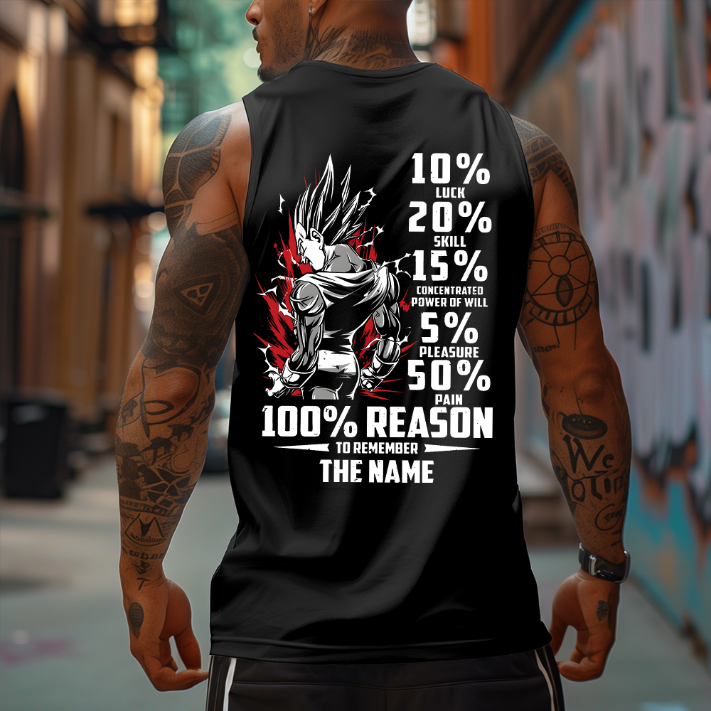 Men's Casual Dragon Ball Anime Printed Fitness Tank Top