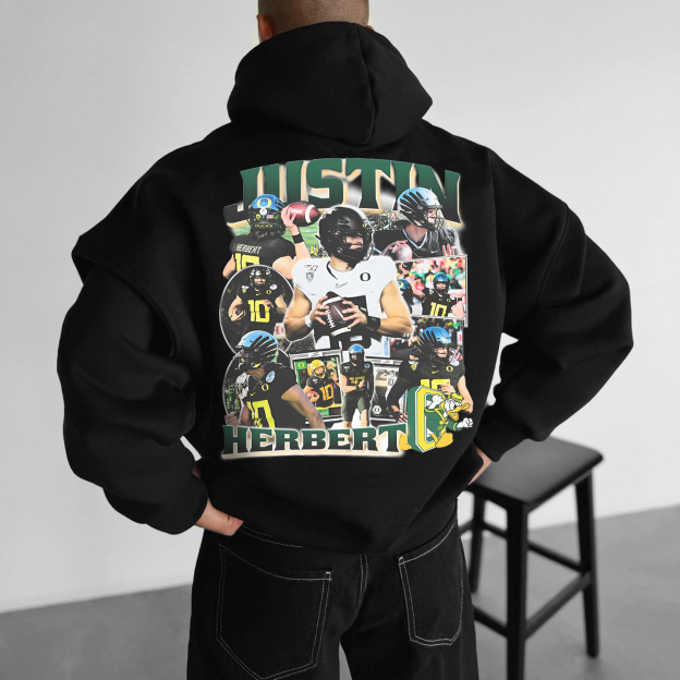 Stylish Rugby Player Oversized Hoodie