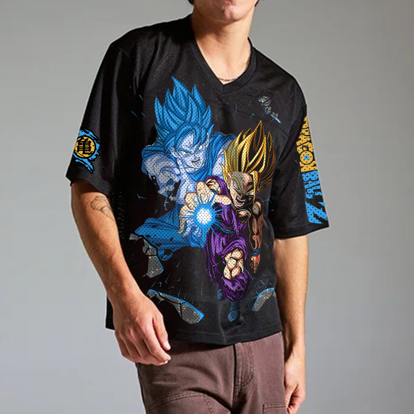 Unisex  “DRAGON BALL” Anime Style Retro I Mesh T-Shirt
