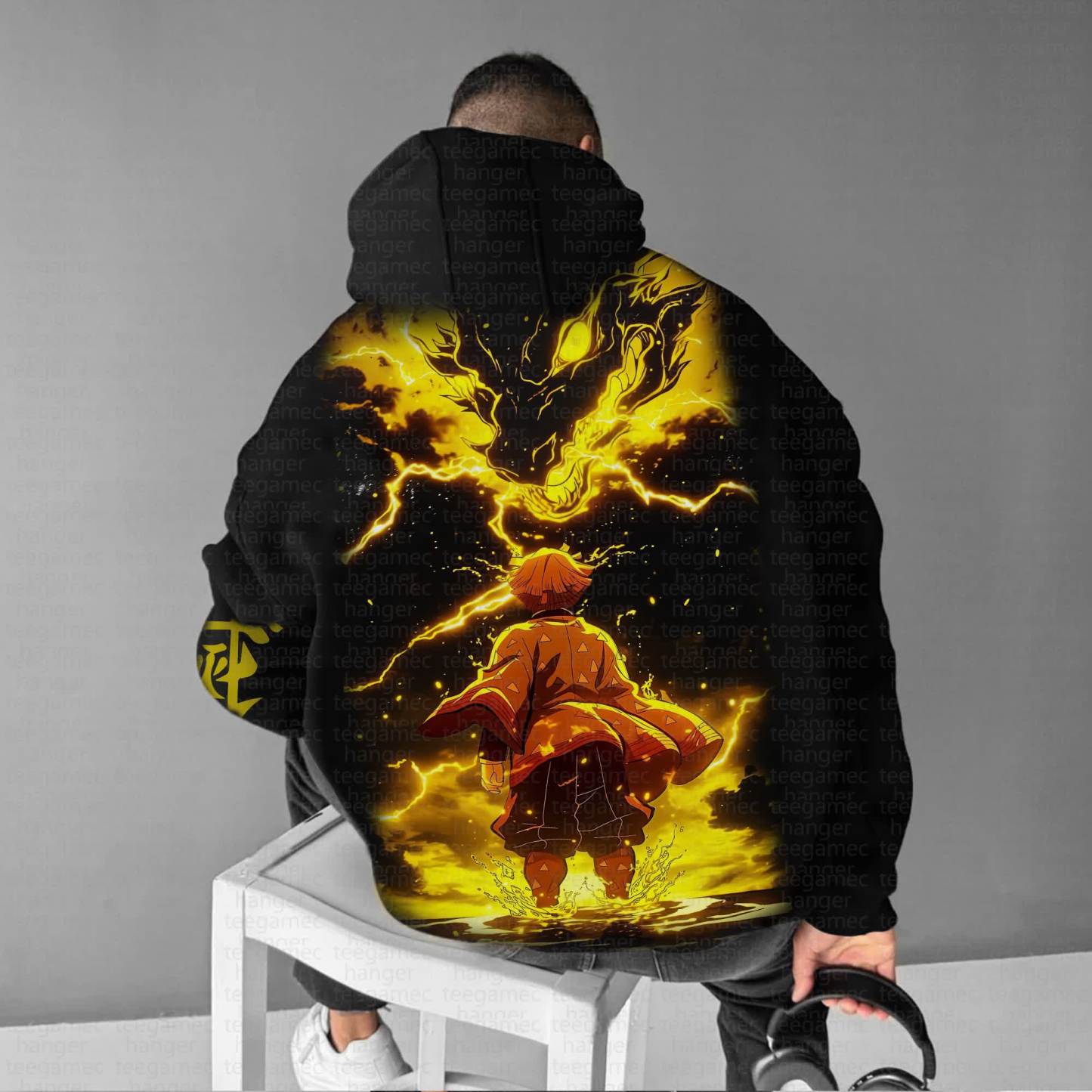 Unisex Anime Graphic Streetwear Vintage Hoodie丨Demon Slayer X Pokémon