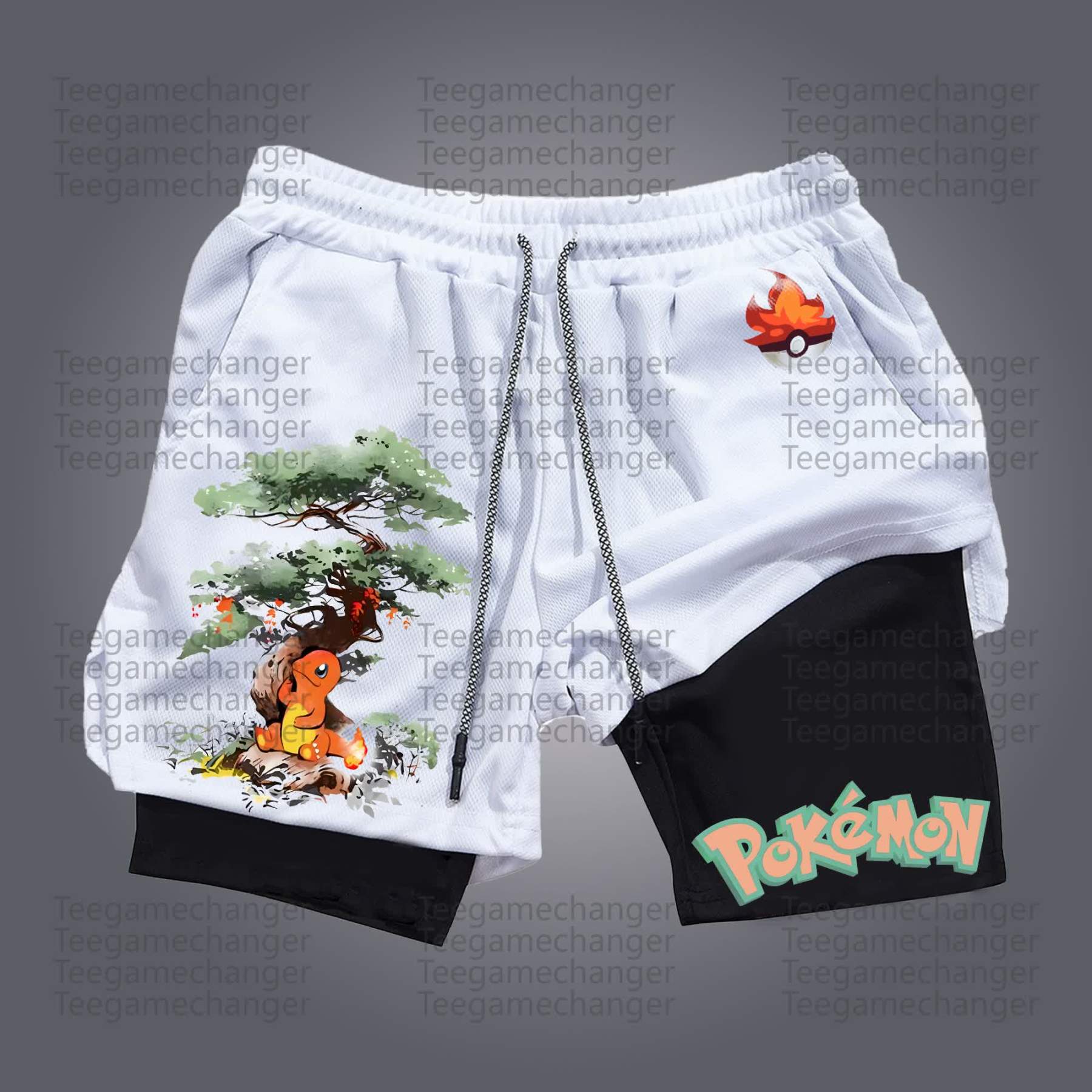 Unisex Casual Anime Streetwear Shorts 丨Demon Slayer X Pokémon