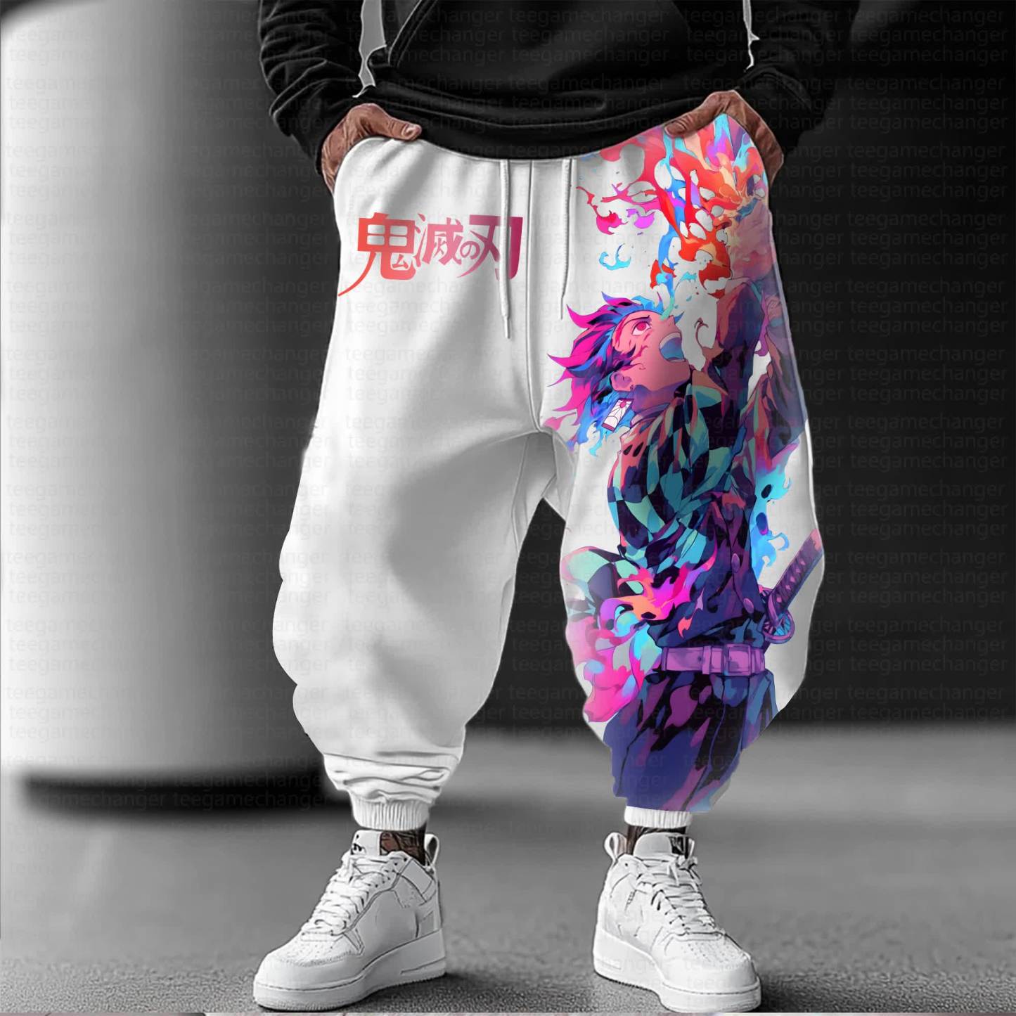 Unisex Anime Inspired Vintage Pants丨Demon Slayer X Pokémon