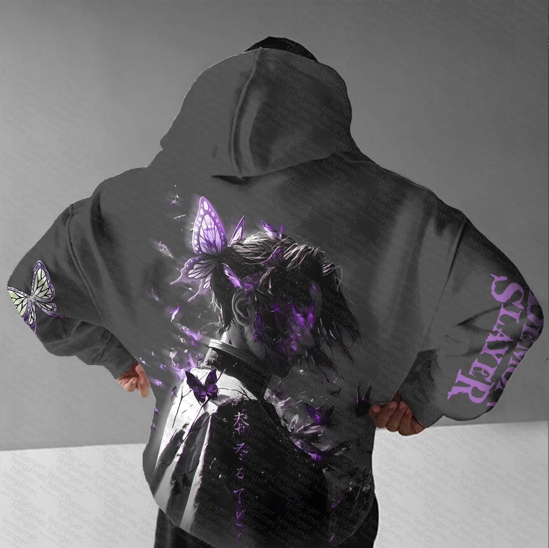 Unisex “Demon Slayer” Anime Graphic Streetwear Vintage Hoodie