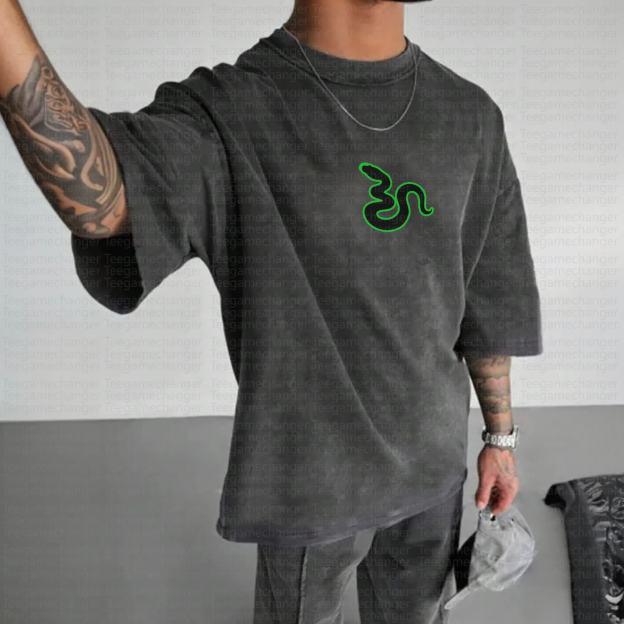 Unisex Anime Inspired Vintage Washed T-Shirt丨Demon Slayer