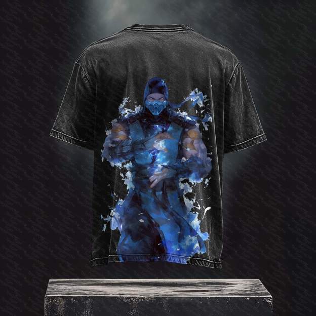Unisex Anime Inspired Vintage Washed T-Shirt丨 Mortal Kombat