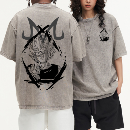 Vintage Batik Dragon Ball Anime Vegeta Print T-Shirt