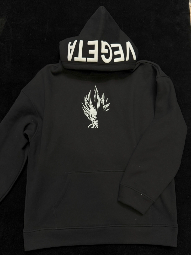 Oversize Embroidery Anime Puff Print Hoodie-Teegamechanger