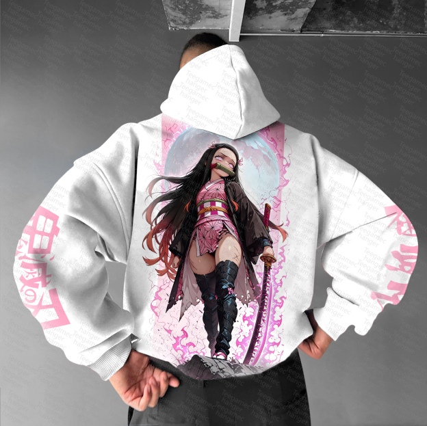 Unisex Anime Graphic Streetwear Vintage Hoodie