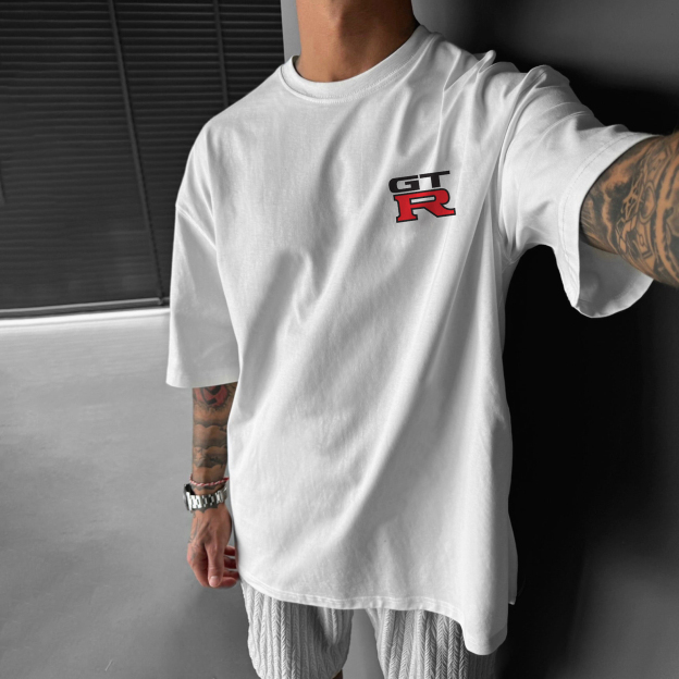 Unisex Casual And GT-R R34 Racing Print T-Shirt