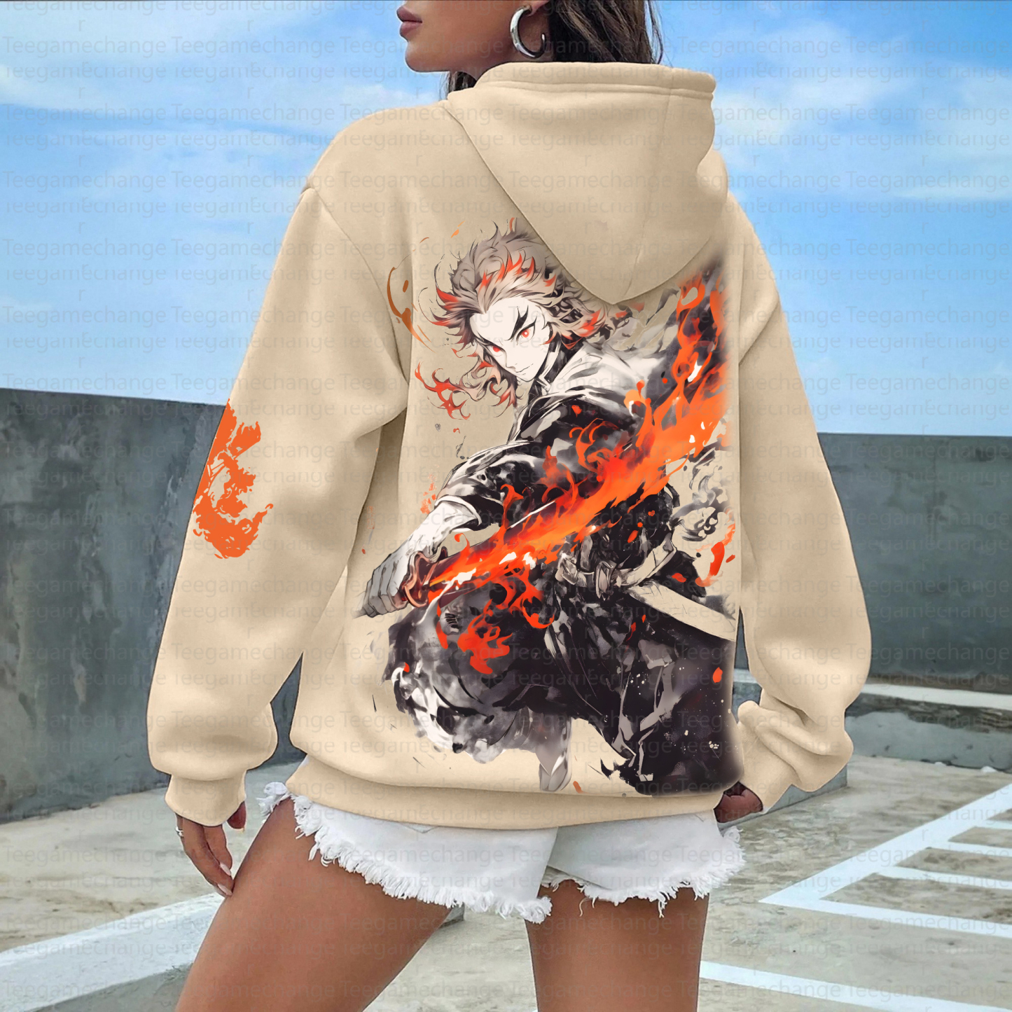 Unisex Anime Graphic Streetwear Vintage Hoodie丨Demon Slayer X Pokémon