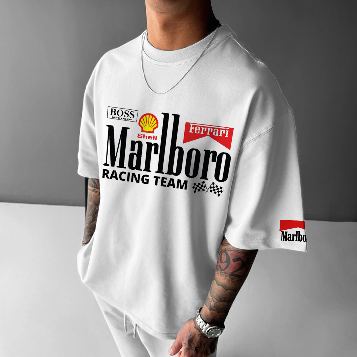Unisex Racing Casual Oversized T-Shirt