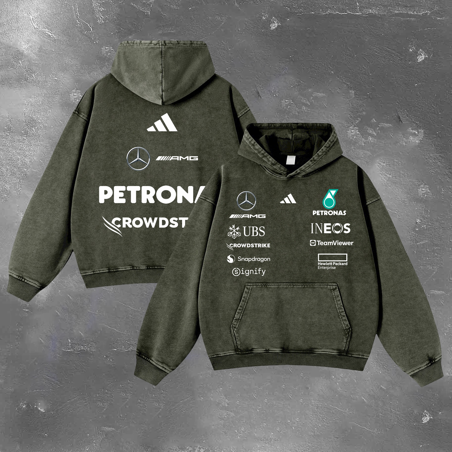 Racing Legend Vintage Washed Hoodie 06