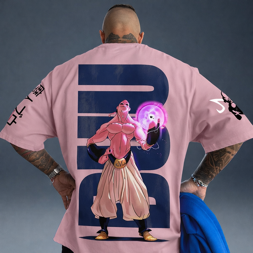 Camisa Oversized Premium Super Majin Boo Rosa